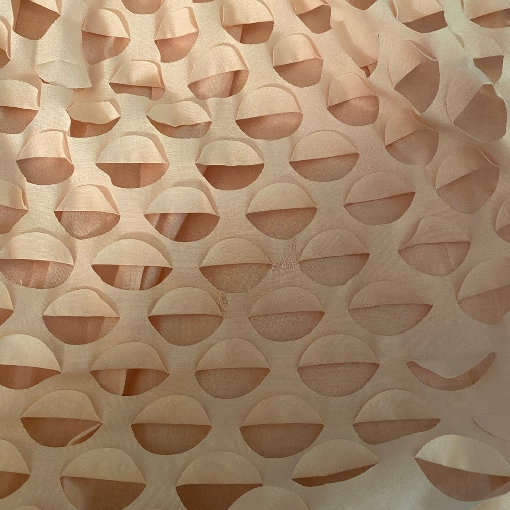 j. crew // lasercut circle a-line midi skirt pink - Picture 7 of 8